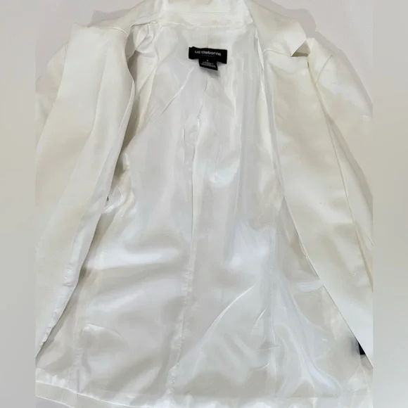 White Blazer Single Button Career Jacket Tailored Workwear Size S - Picture 5 of 6